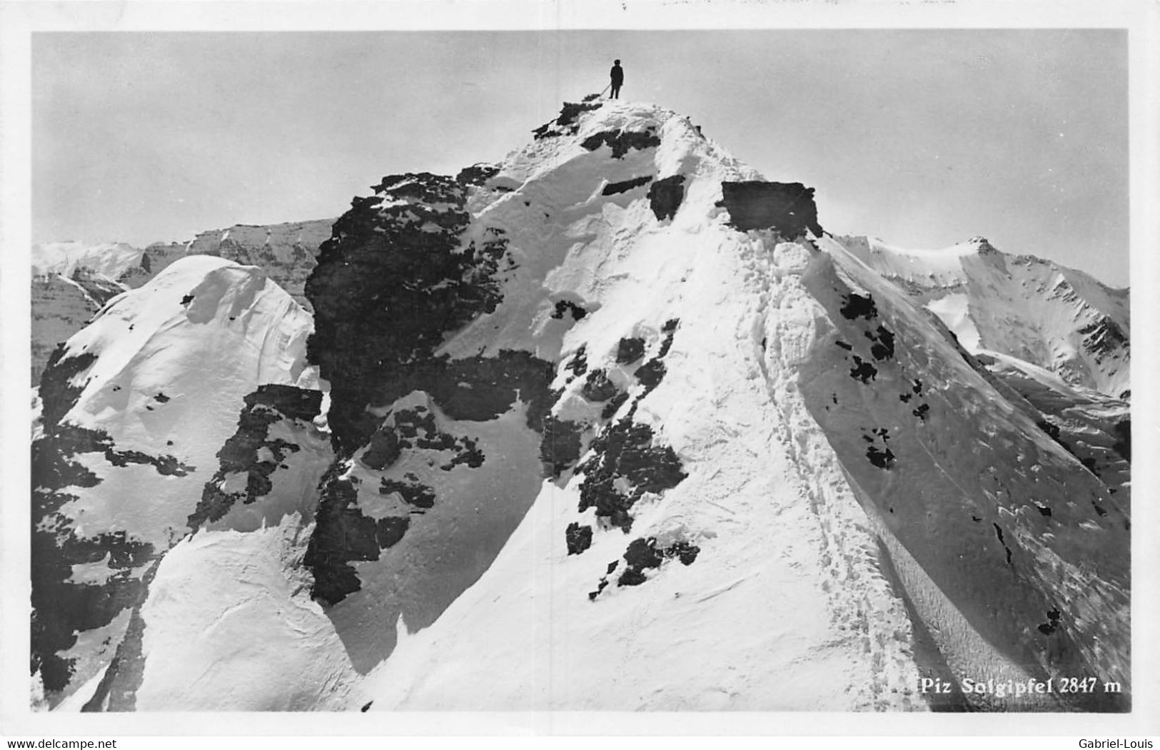 Piz Solgipfel 2847m Sol Gipfel - Cachet Sargans 1934 - Skihaus Zürich - Sargans