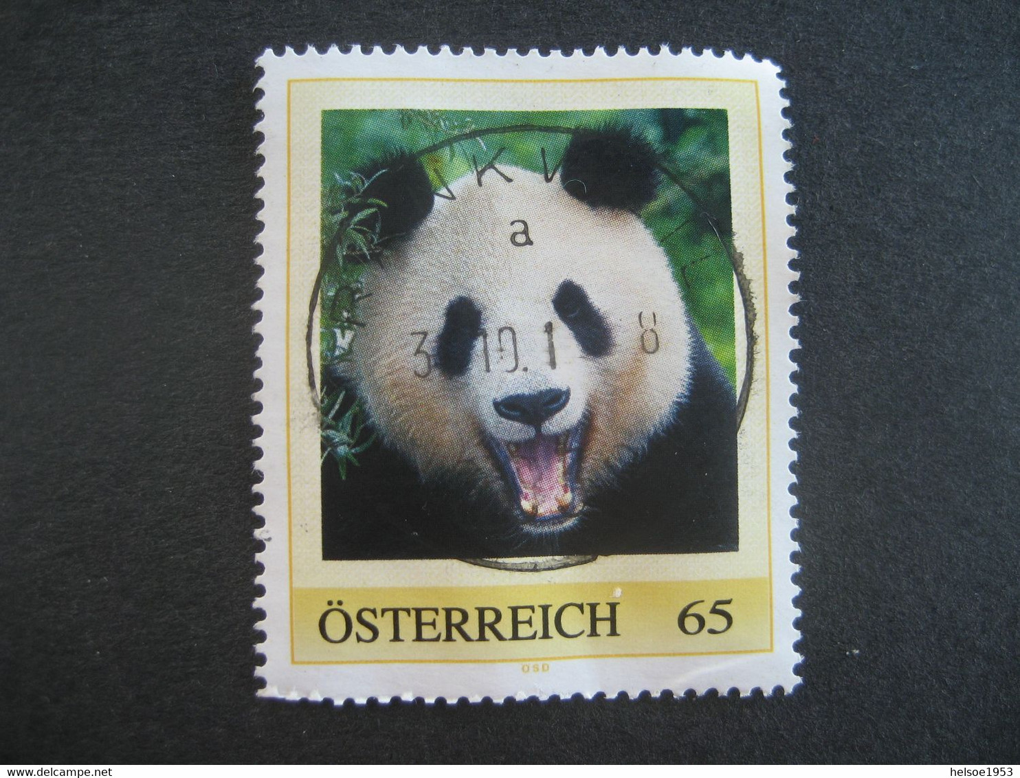 Österreich Pers.BM- Panda Gebraucht Mit Stempel Rankweil - Personalisierte Briefmarken