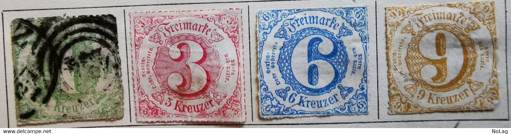 ALLEMAGNE Tour & Taxis_ 1859/67 _ Y&T N°49 /0/ , N°50, N°51 Et N°52 /*/ - Sonstige & Ohne Zuordnung