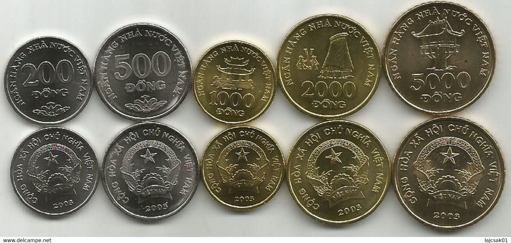 Vietnam 2003. Set Of 5 Coins - Vietnam