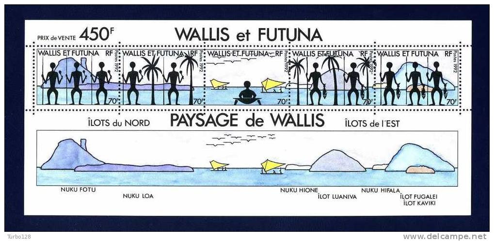 WALLIS FUTUNA 1992 Bloc N° 6 ** Neuf MNH Superbe C 14,30 € Vues Des îles Bateaux Boats Ships - Hojas Y Bloques