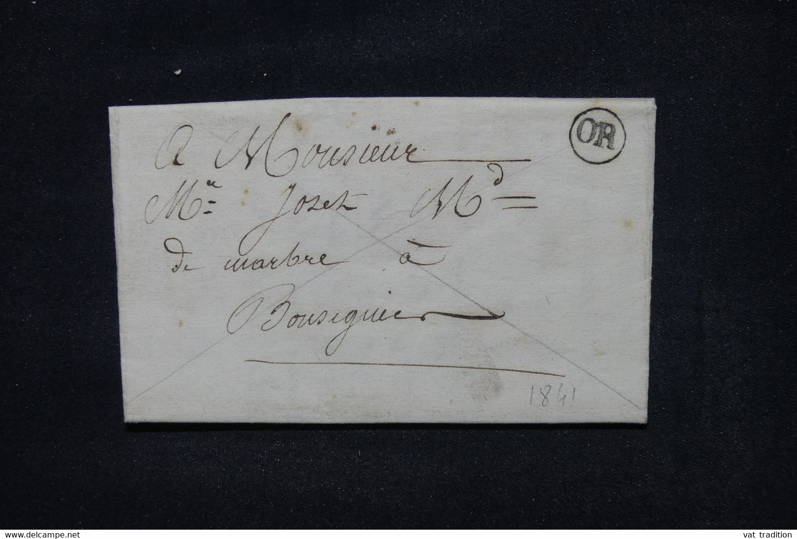 FRANCE - Cachet OR Sur Lettre Pour Bousigues En 1841 - L 104624 - 1801-1848: Précurseurs XIX