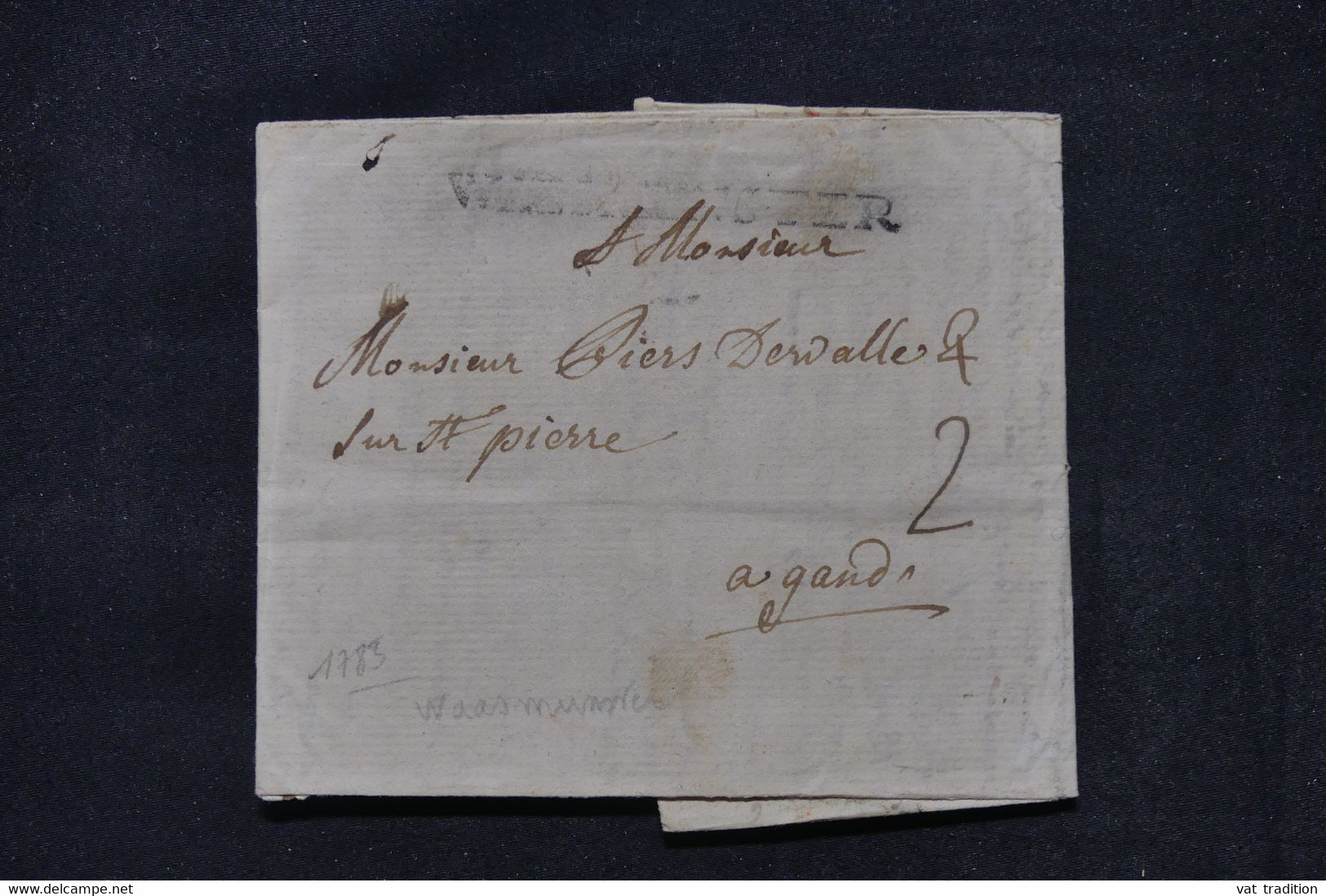 BELGIQUE - Marque Postale Sur Lettre Pour Gand En 1783 - L 104631 - 1714-1794 (Paises Bajos Austriacos)