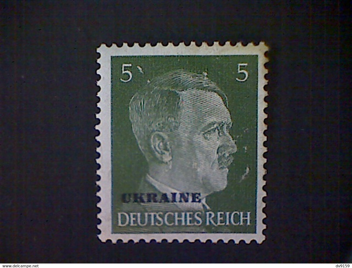Russia, Scott #N44, Mint (*), 1941, Hitler Overprint Ukraine, 5pf, Deep Yellow Green - 1941-43 Deutsche Besatzung