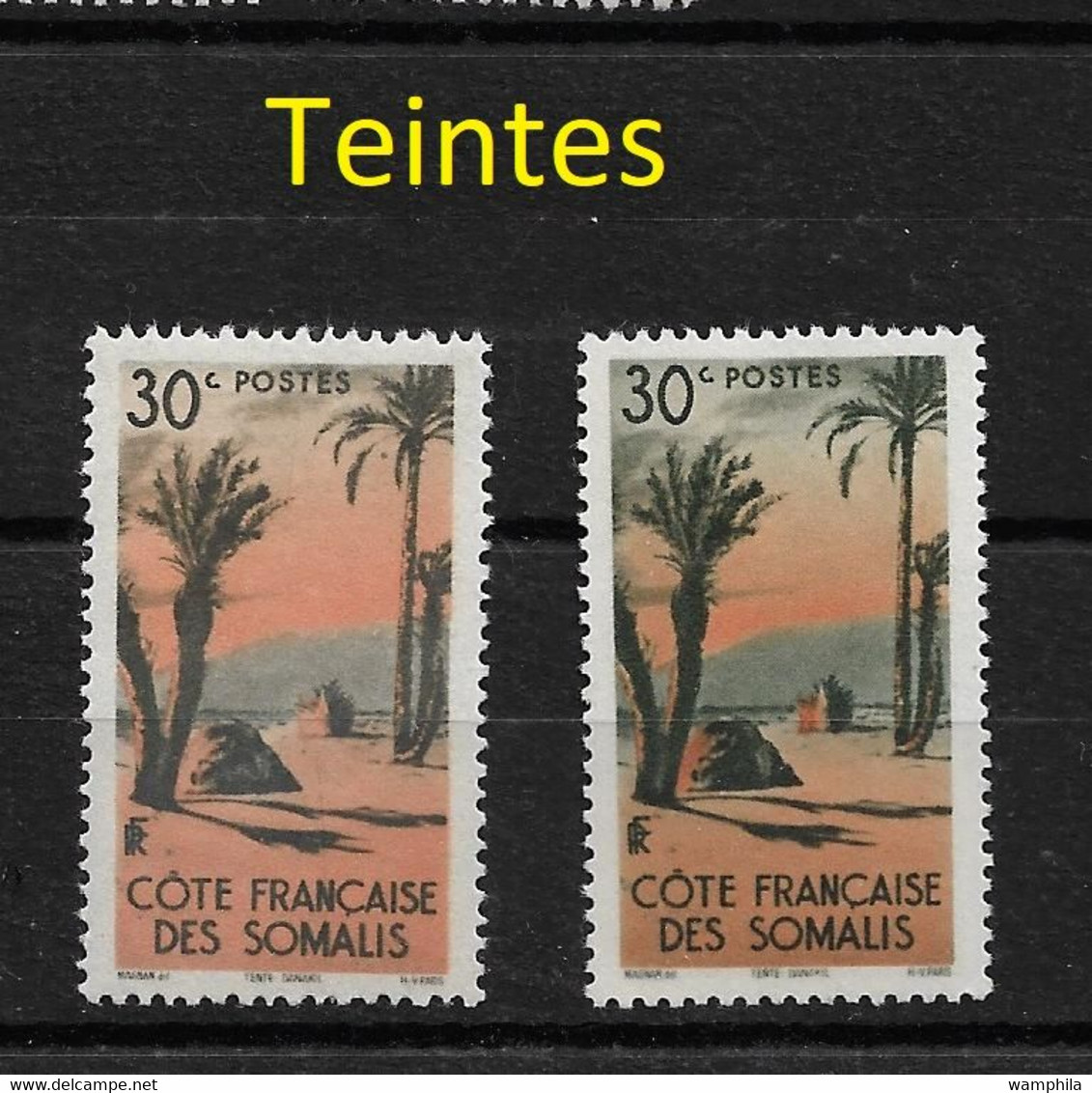 Un lot de 61 timbres avec des variétés de couleurs, de différents pays et régions.