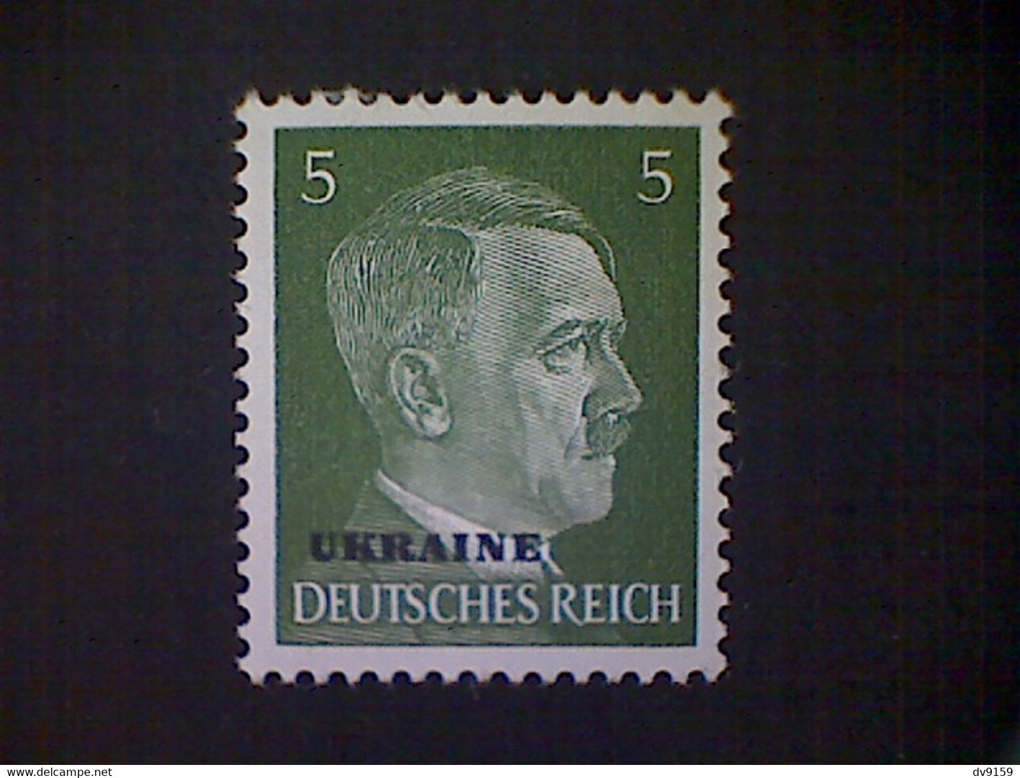 Russia, Scott #N44, Mint (*), 1941, Hitler Overprint Ukraine, 5pf, Deep Yellow Green - 1941-43 Occupation Allemande