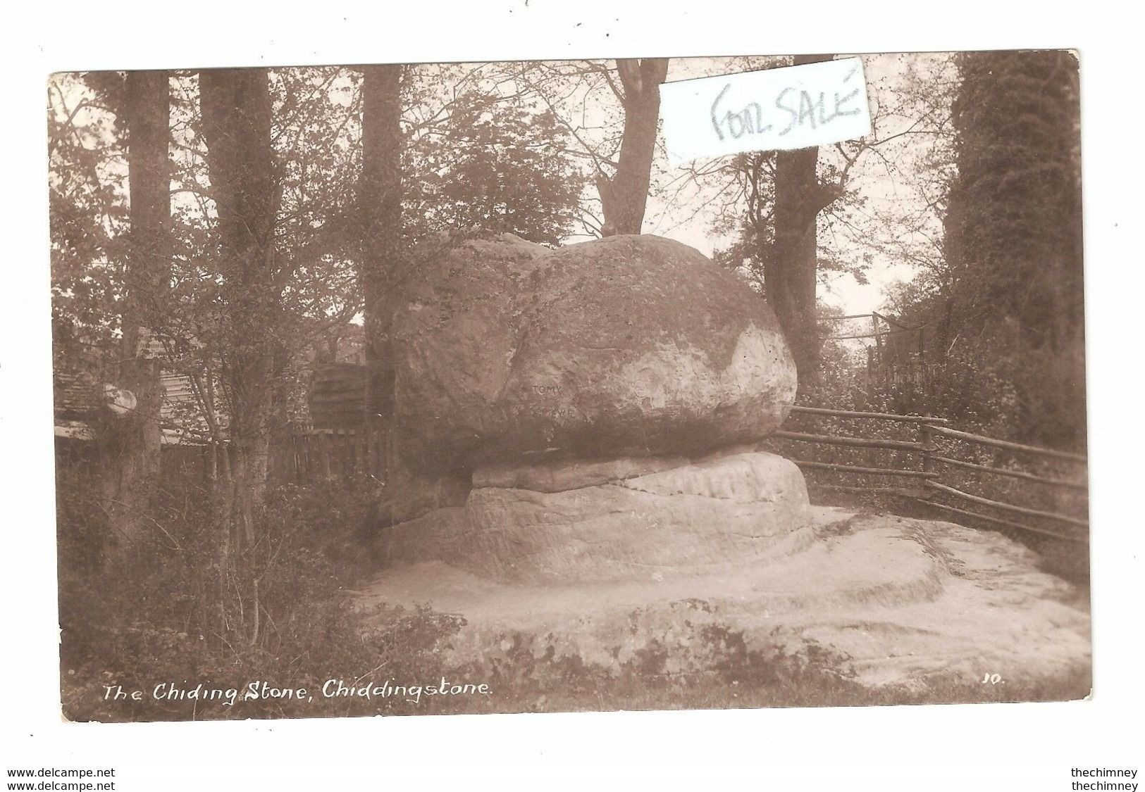 RP CHIDDING STONE KENT POSTCARD - CHIDDINGSTONE - THE CHIDING STONE H CAMBURN - Other & Unclassified
