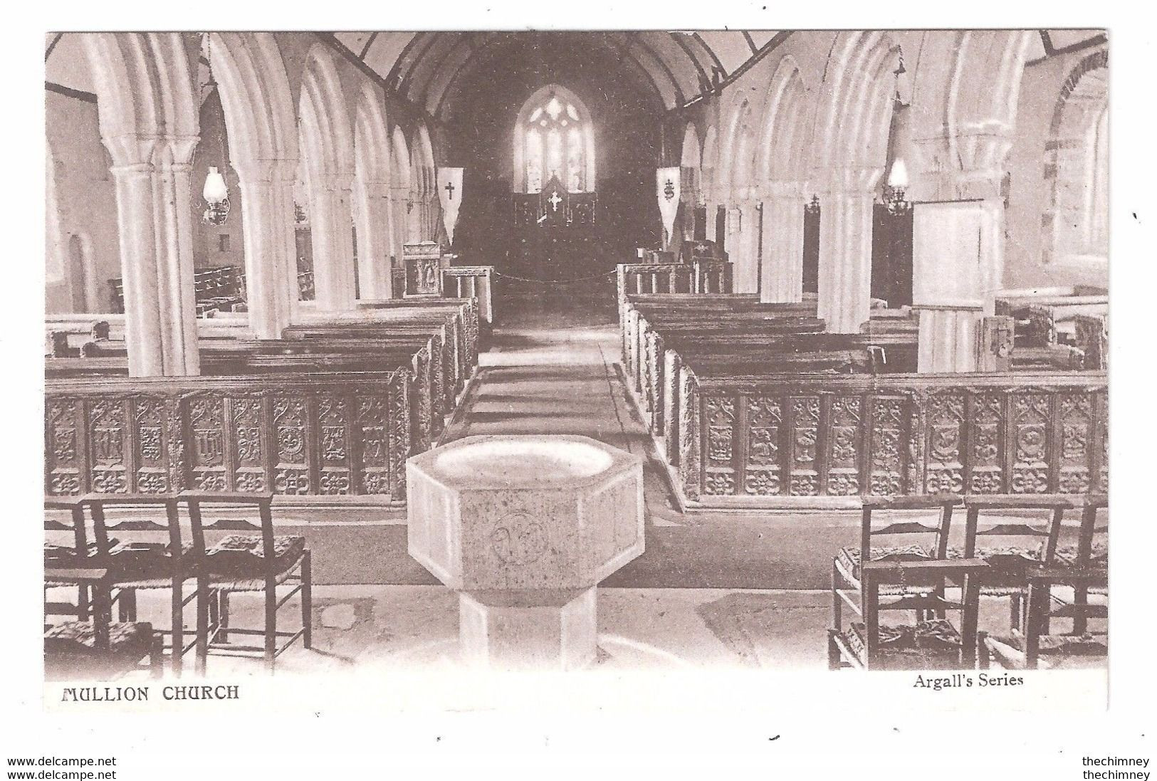 MULLION CHURCH INTERIOR CORNWALL ARGYLL'S SERIES UNUSED - Sonstige & Ohne Zuordnung