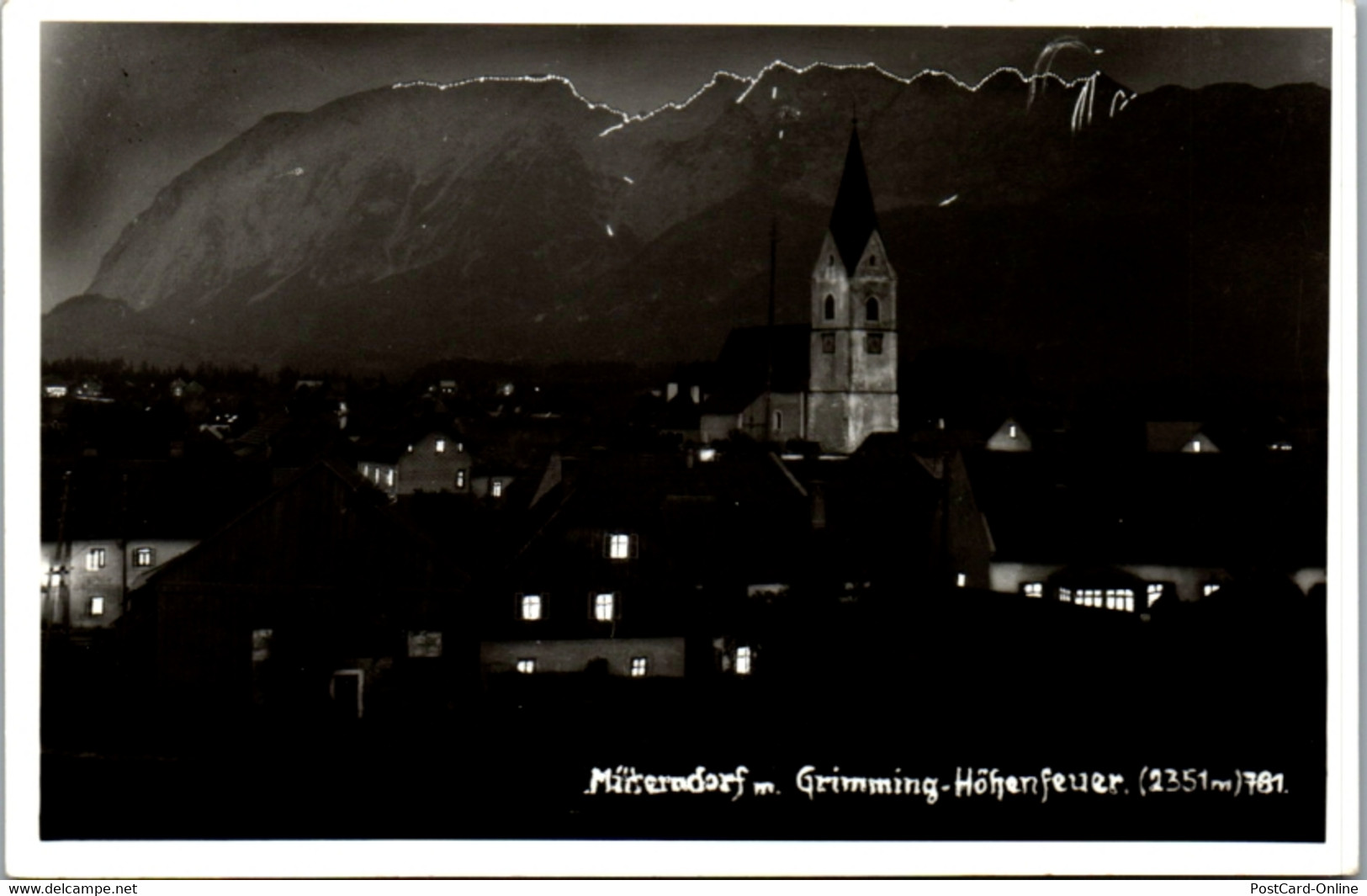 14811 - Steiermark - Mitterndorf Mit Grimming , Höhenfeuer - Gelaufen 1965 - Bad Mitterndorf