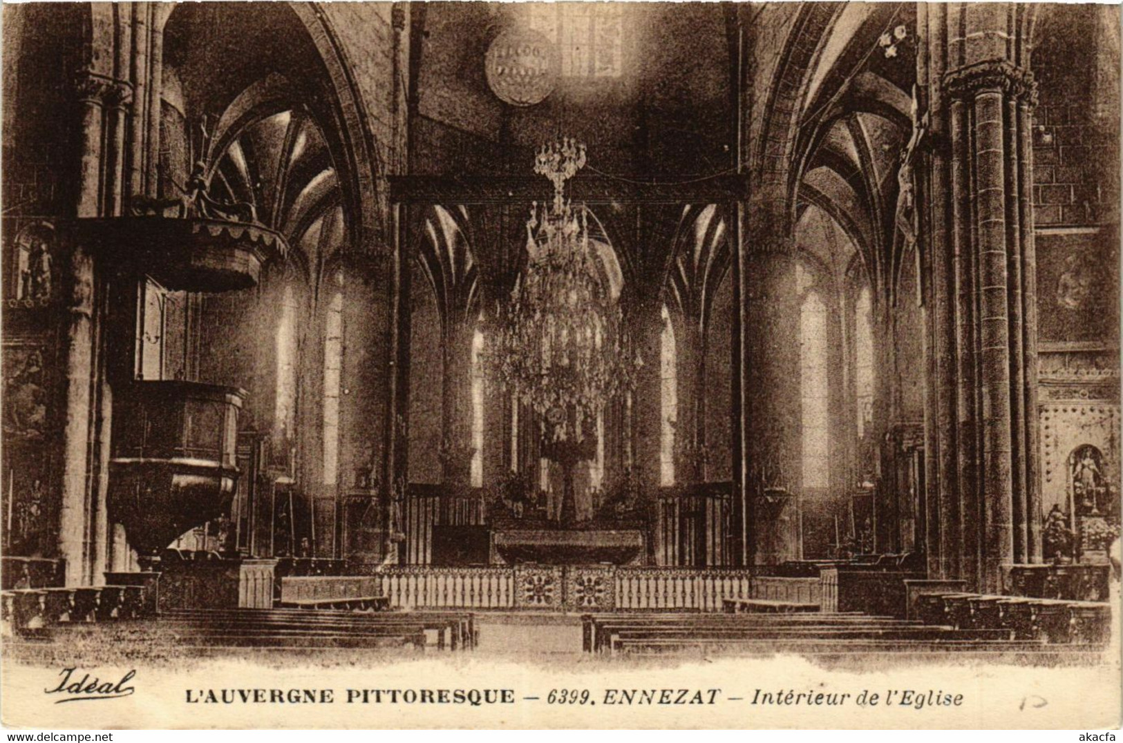 CPA AK L'Auvergne Pittoresque ENNEZAT Intérieur De L'Église (407763) - Ennezat