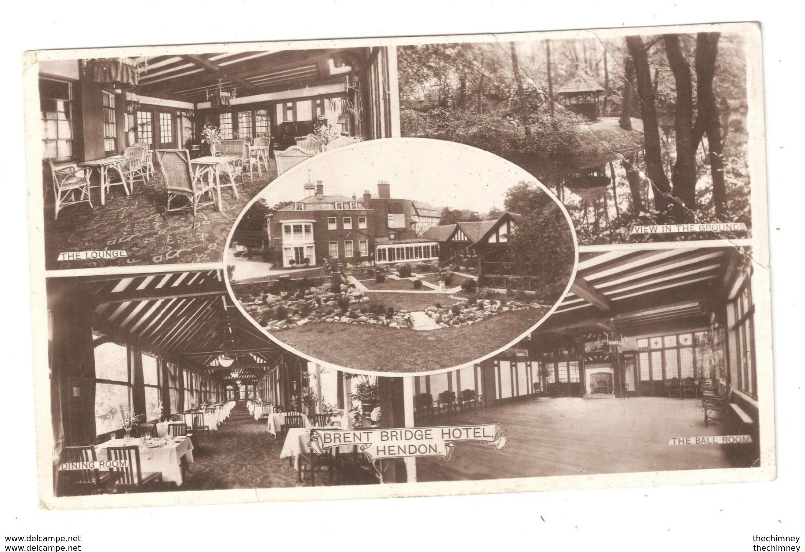 OLD USED POSTCARD OF HENDON BRENT BRIDGE HOTEL HENDON MIDDLESEX NR EDGWARE FINCHLEY - Middlesex