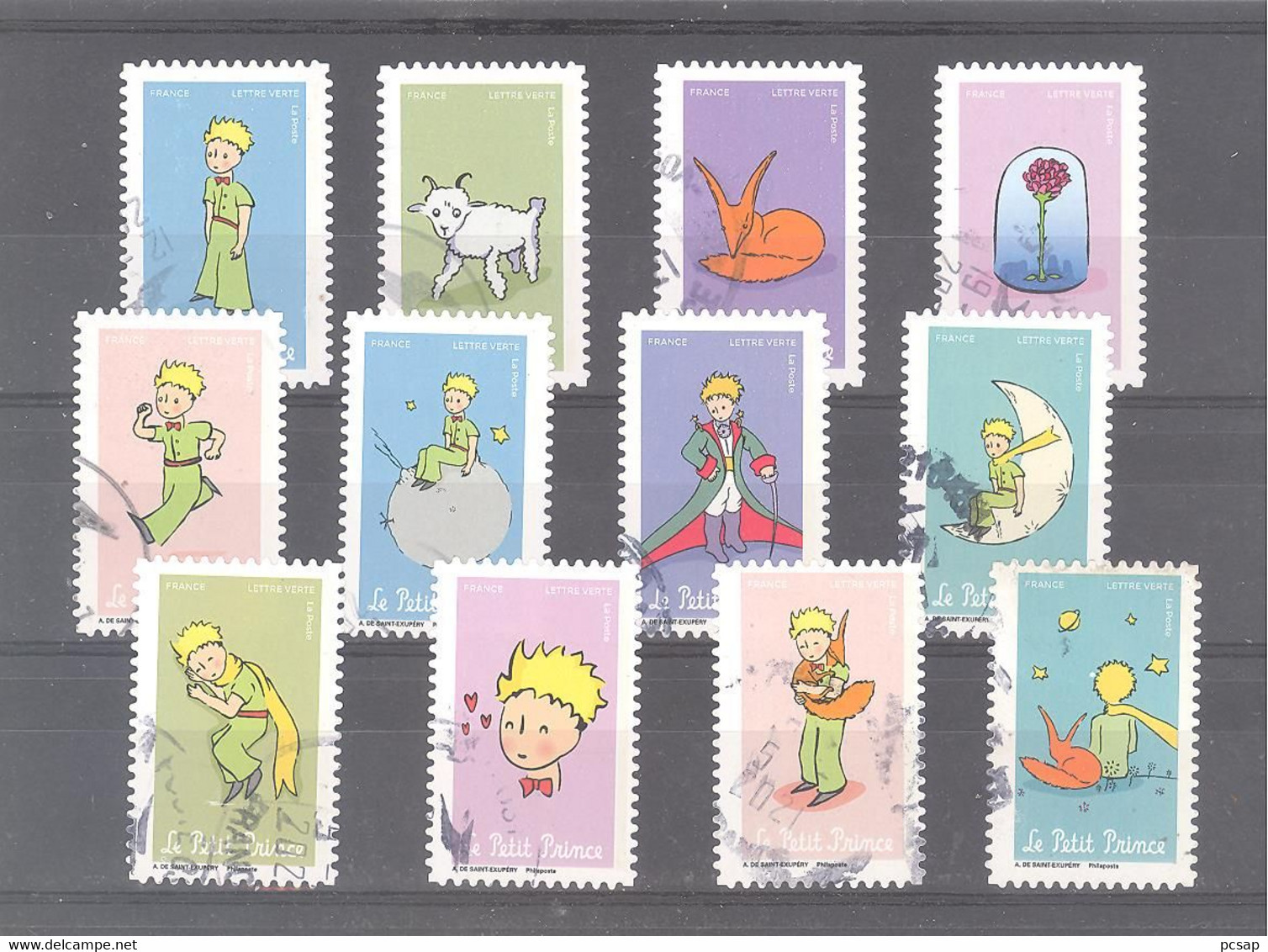 France Autoadhésifs Oblitérés (Série Complète : 75 Ans Le Petit Prince) (cachet Rond) - Used Stamps