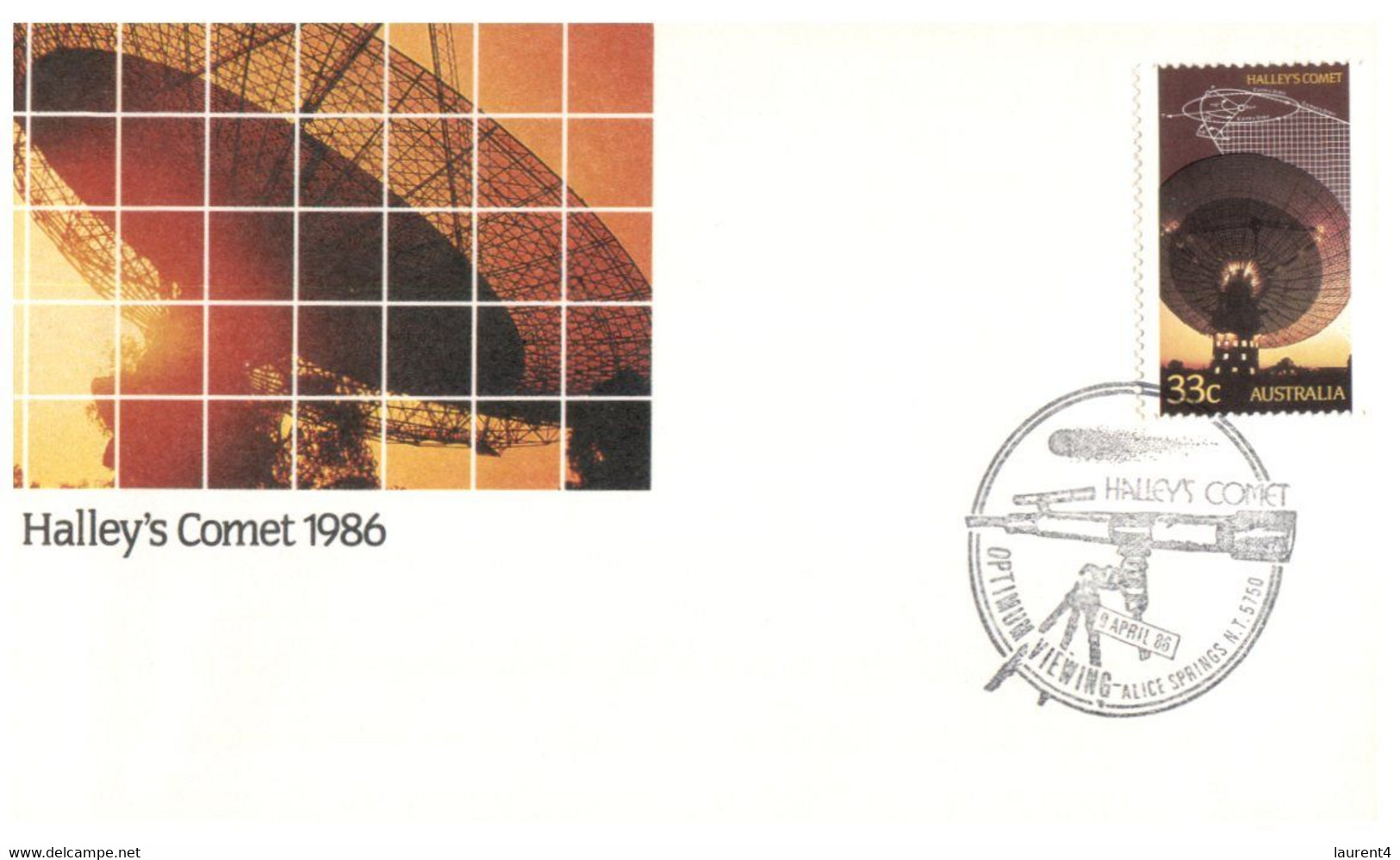 (YY 9 A) Australia FDC Cover - 1983 - Commemorative Postmarks (2 Cover) Alice Springs - Halley's Comet - Andere & Zonder Classificatie