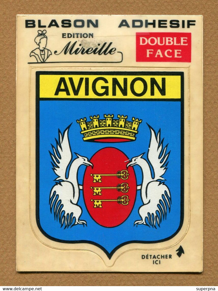 AVIGNON (84) : ECUSSON BLASON ADHESIF - Stickers
