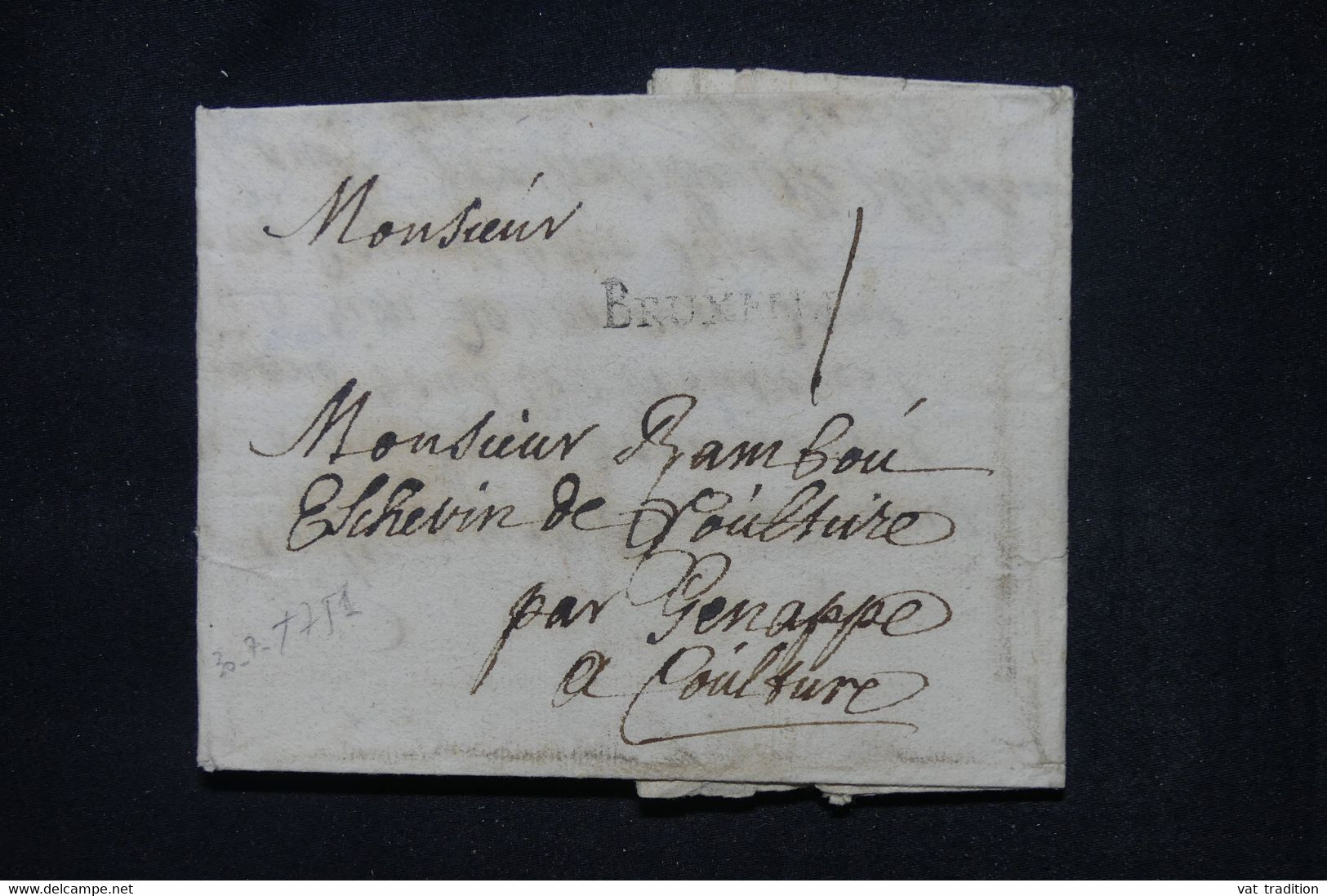 BELGIQUE - Marque Postale De Bruxelles Sur Lettre - L 104650 - 1794-1814 (Période Française)