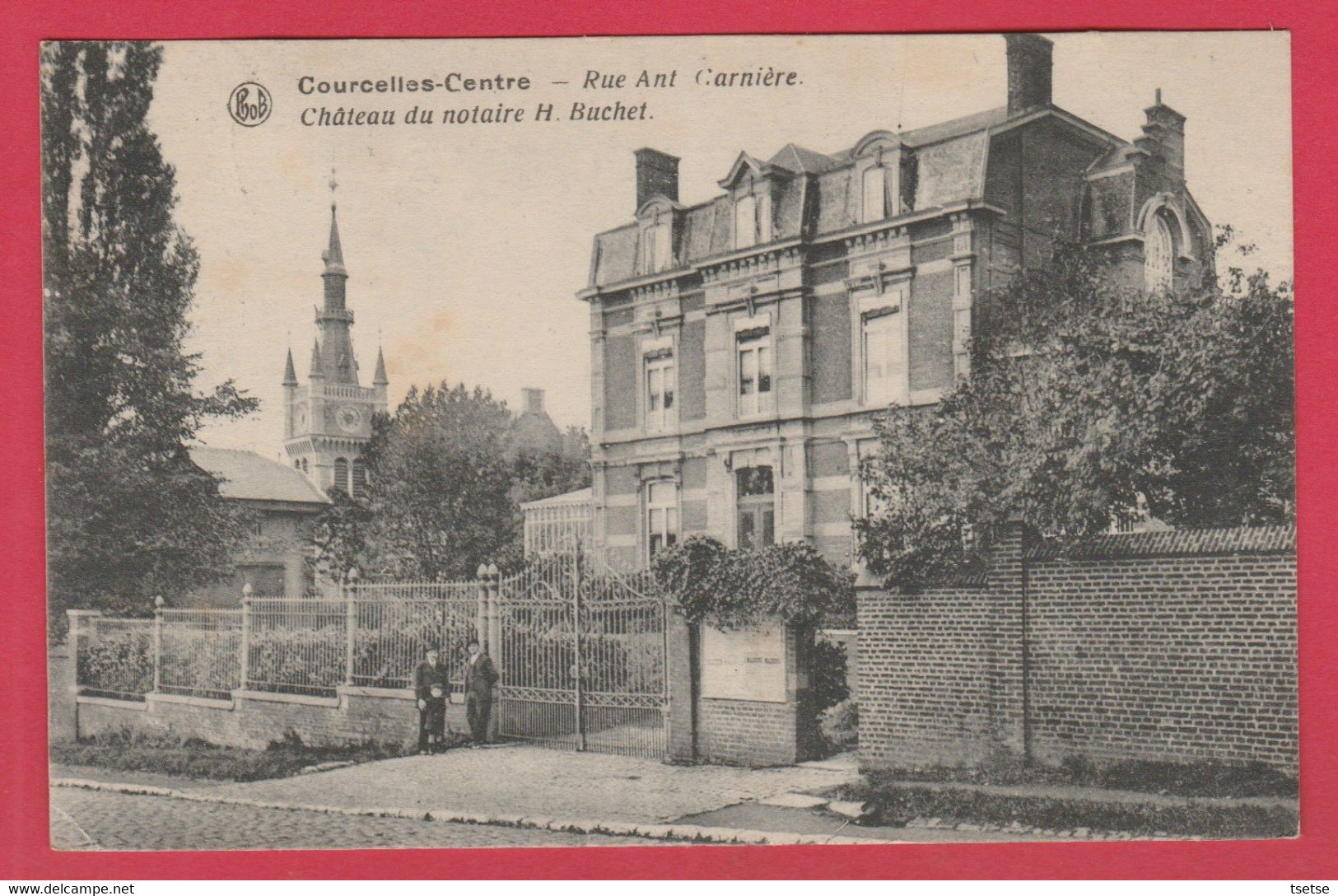 Courcelles-Centre - Rue Ant. Carnière - Château Du Notaire H. Buchet  - 1920 ( Voir Verso ) - Courcelles