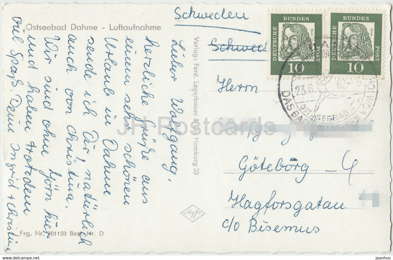 Ostseebad Dahme - Luftaufnahme - 1962 - Germany - Used - Dahme