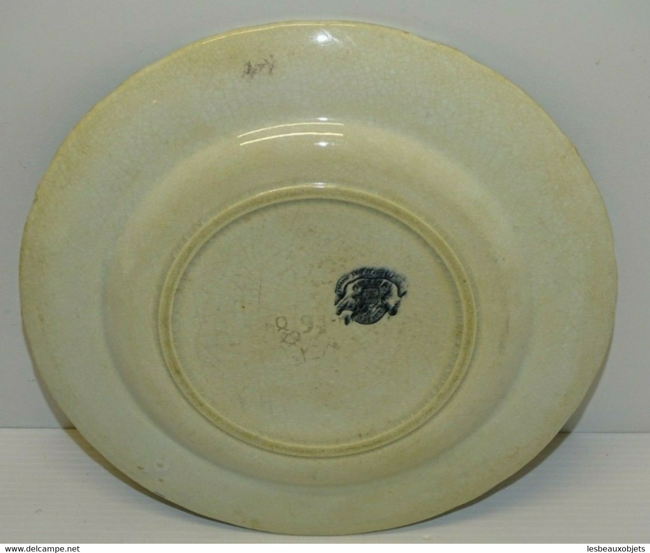 ANCIENNE ASSIETTE PARLANTE CERAMIQUE JULES VIEILLARD BX AMIRAL COURBET du BAYARD