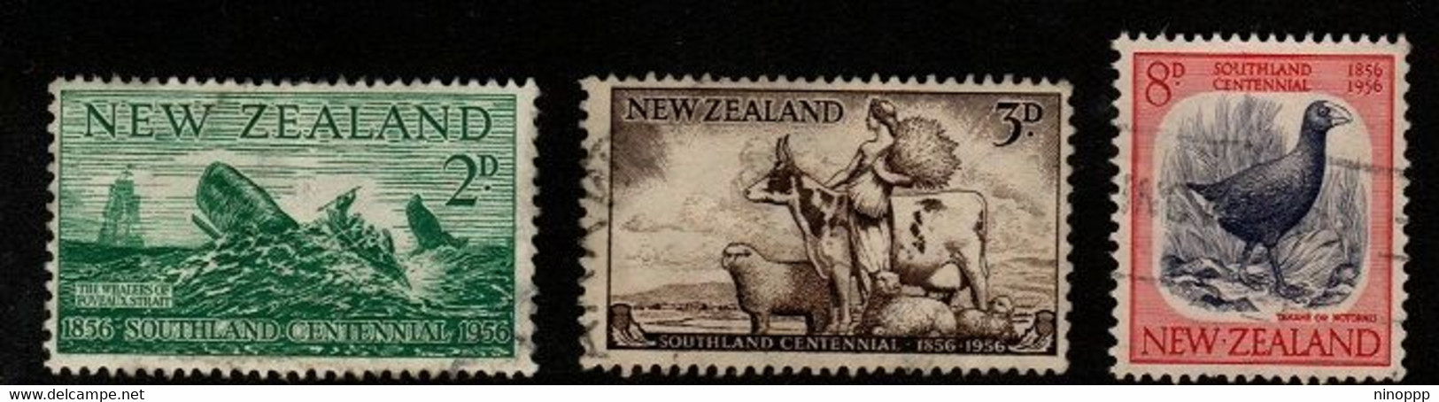 New Zealand SG 752-54 1956 Southland Centennial,used - Used Stamps