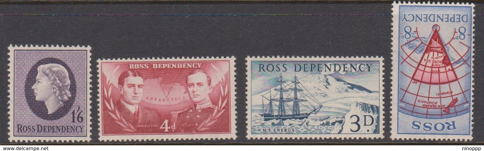 New Zealand-Ross Dependency  SG 1-4 1957 Definitives, Mint Never Hinged - Ongebruikt