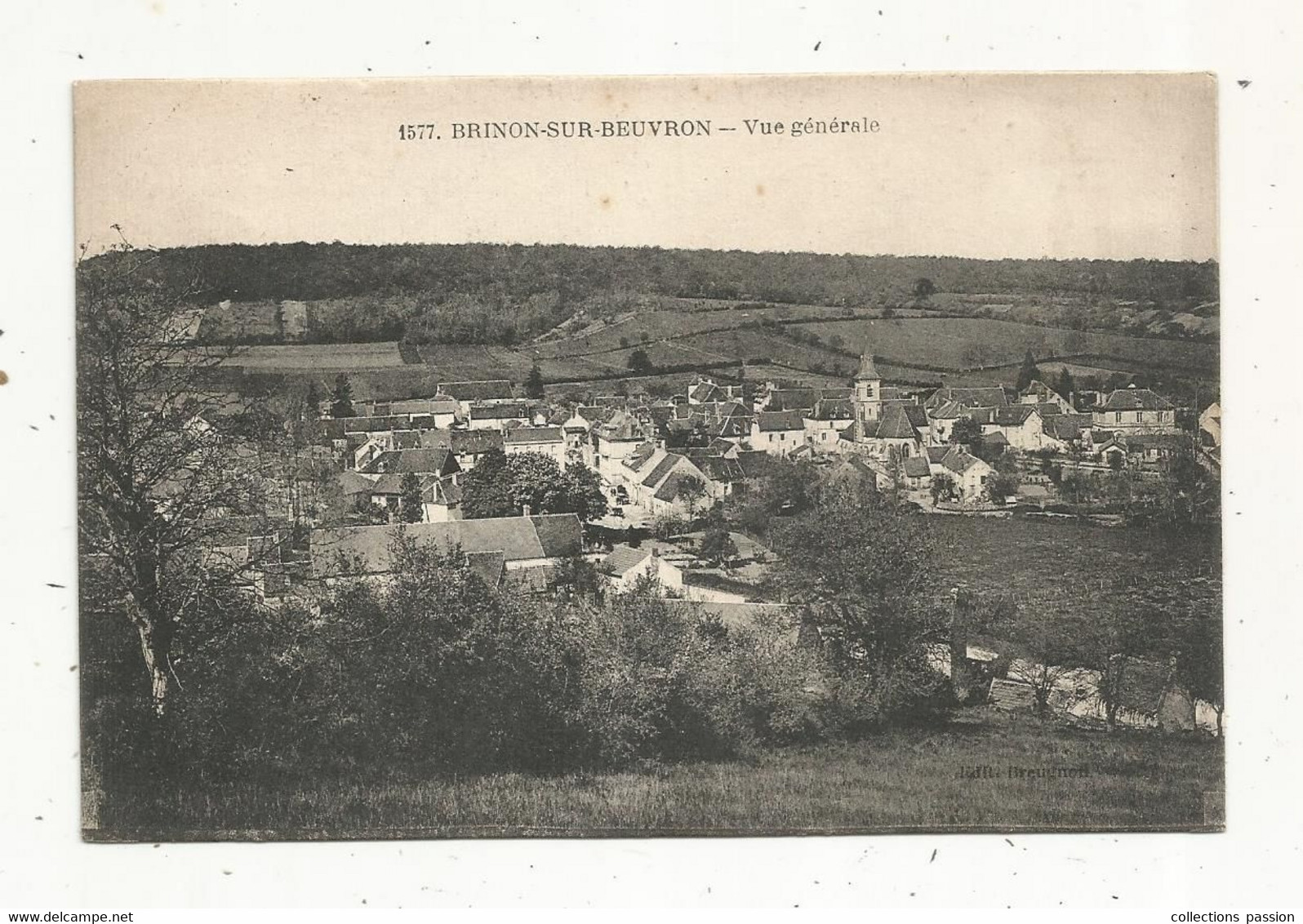 Cp ,58 , BRINON SUR BEUVRON,vue Générale ,n° 1577,voyagée 1926 - Brinon Sur Beuvron