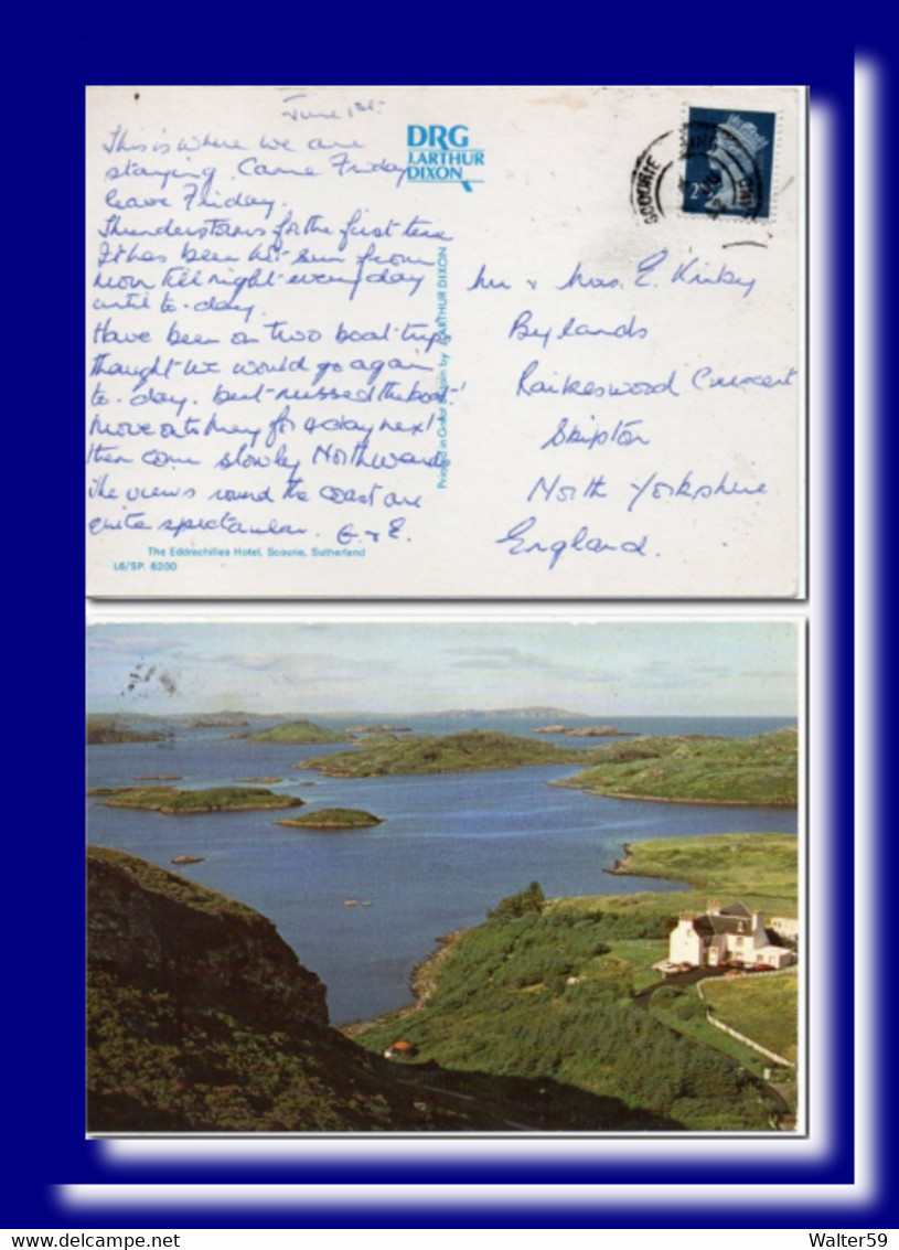 1992 UK Great Britain Postcard Scourie Posted To England - Sutherland