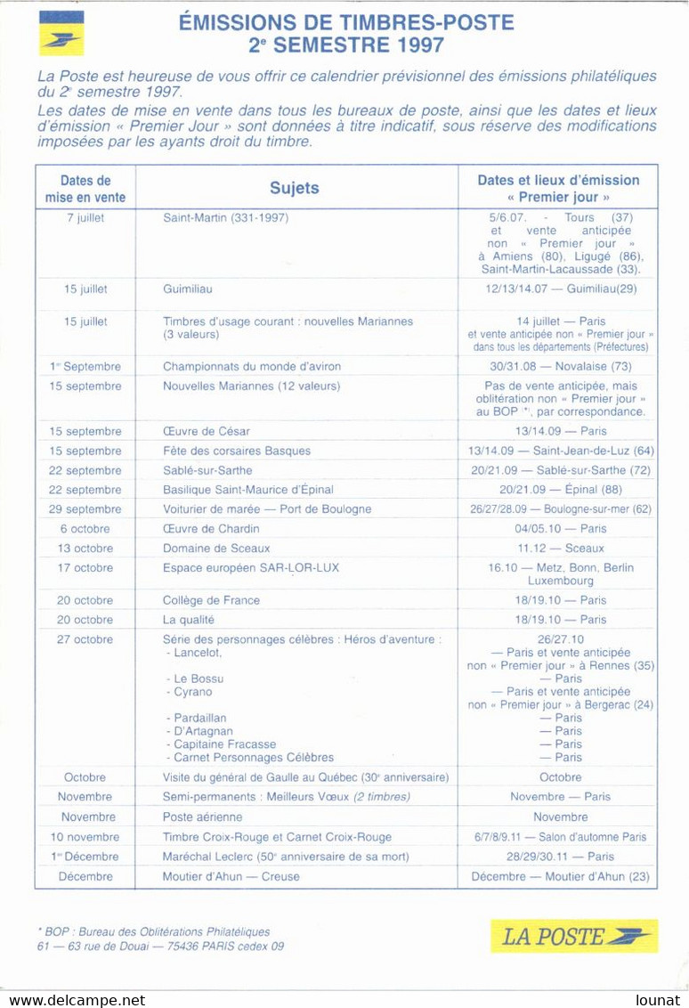 Publicité La Poste - Timbre - Emissions De Timbres Poste - Briefmarken (Abbildungen)
