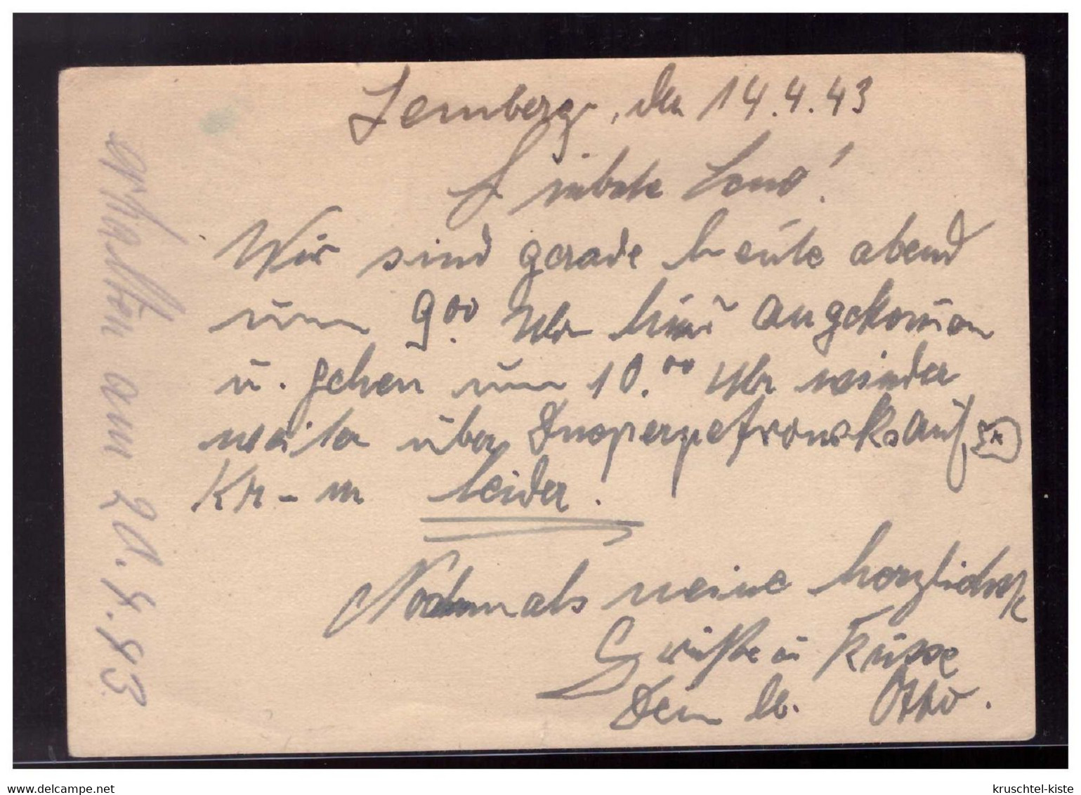 DR- Reich (008503) Propaganda Feldpostkarte Das Infaneriesturmabzeichen, Mit Stempel In Ermangelung Eines Dienstellen - Brieven En Documenten