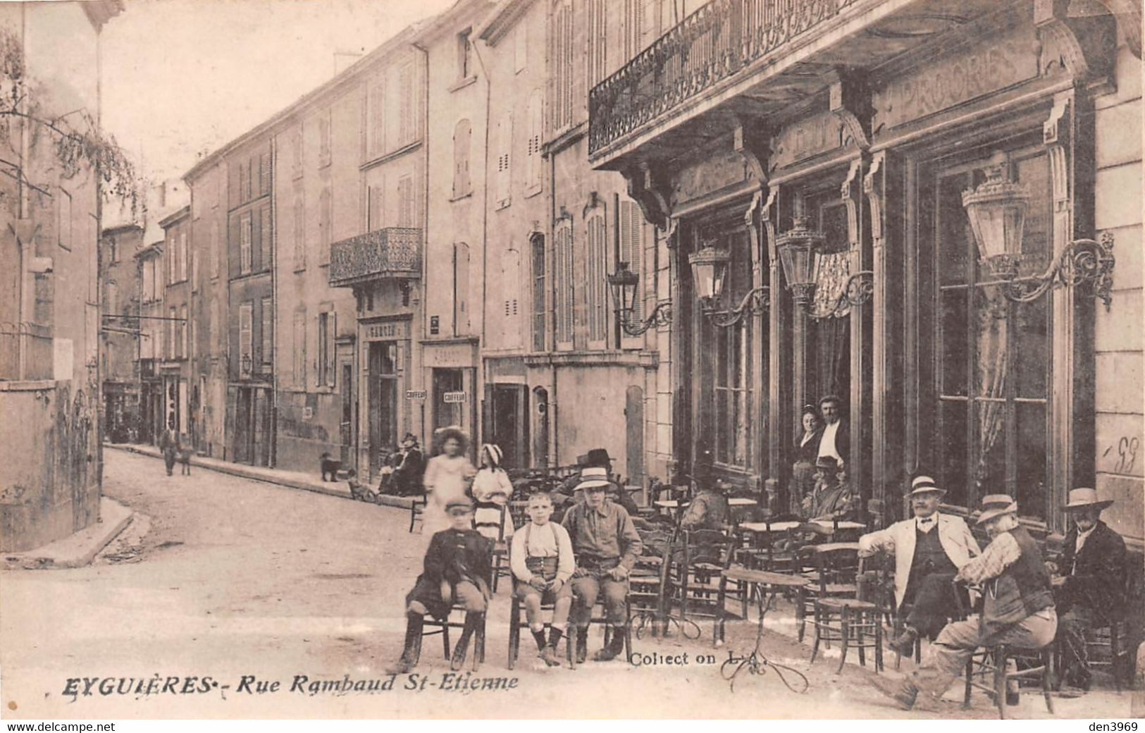 EYGUIERES - Rue Rambaud Saint-Etienne - Devant Le Café Du Progrès - Eyguieres