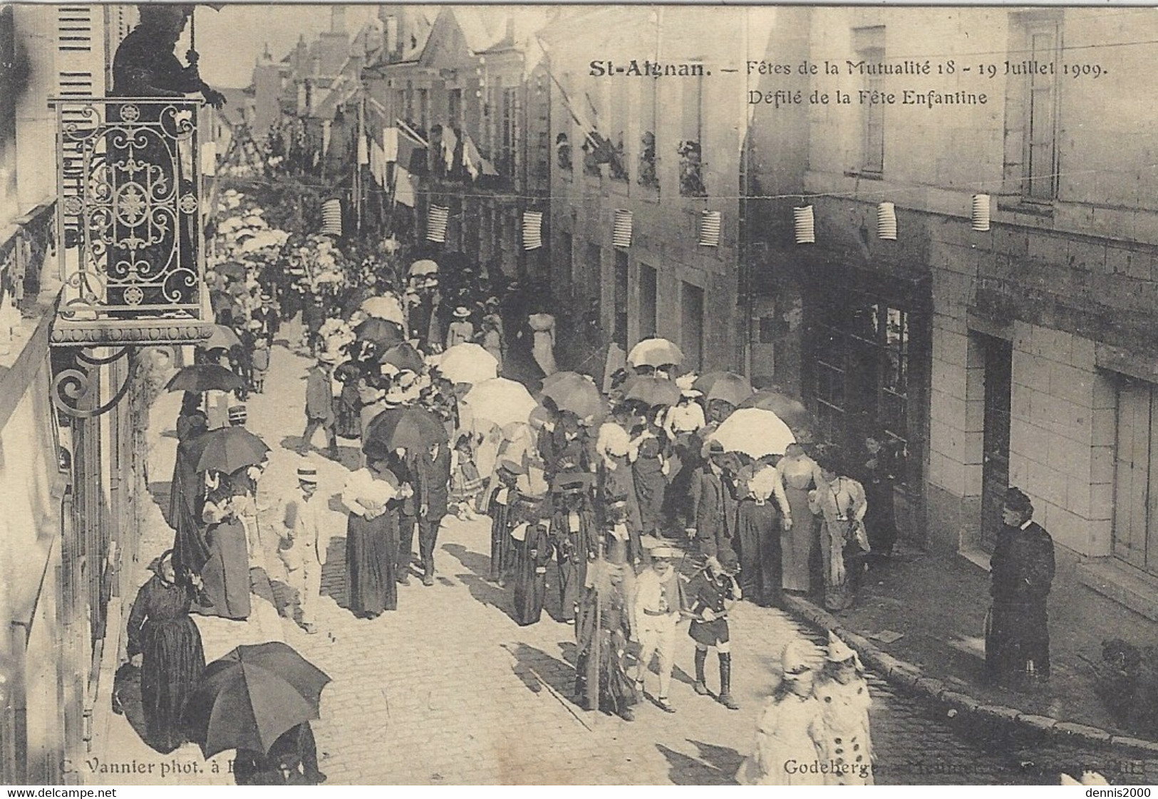 SAINT AIGNAN (41) - Fêtes De La Mutualité 18 - 19 Juillet 1909 - Défilé De La Fête Enfantine - Saint Aignan