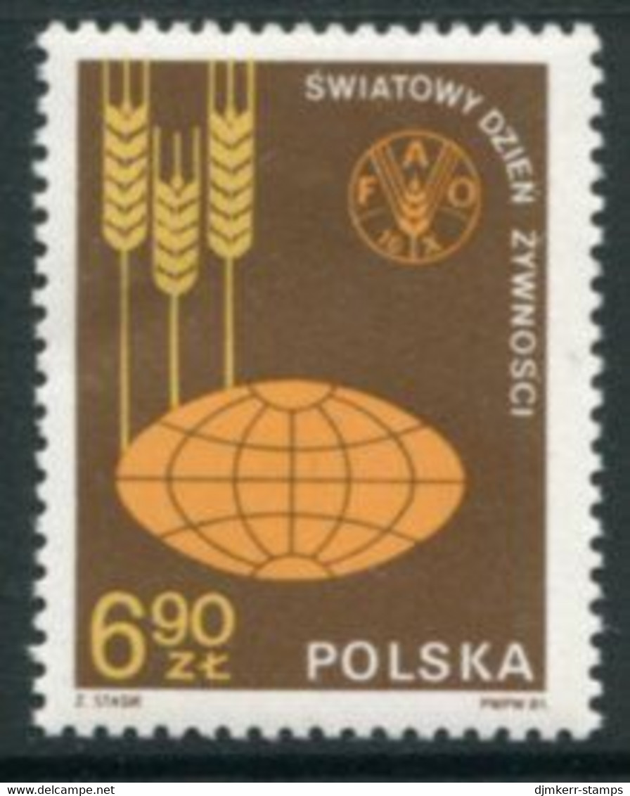 POLAND 1981 World Food Day MNH / **.  Michel 2776 - Unused Stamps