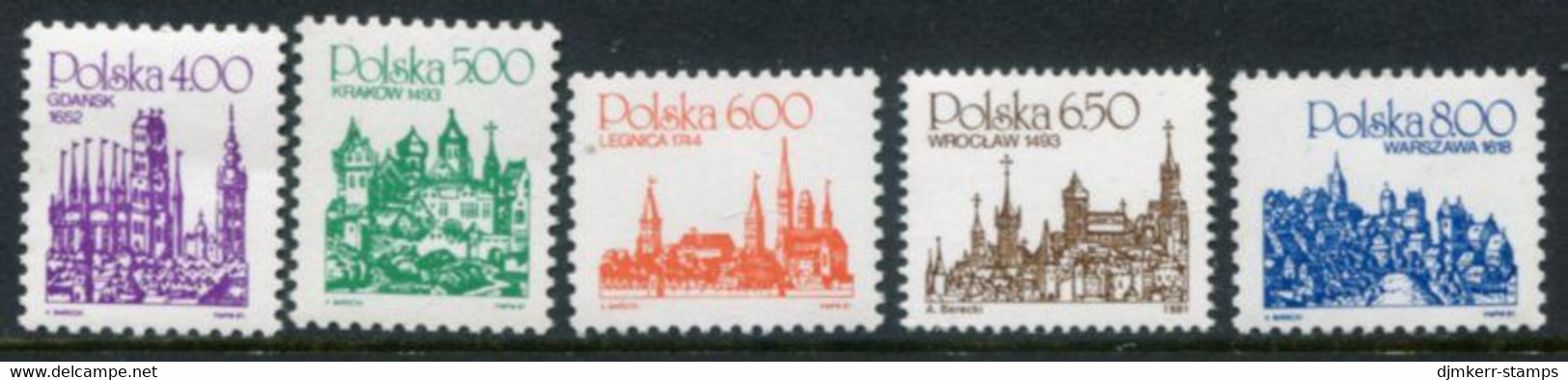 POLAND 1981 Definitive: City Views MNH / **.  Michel 2737, 2752-55 - Neufs