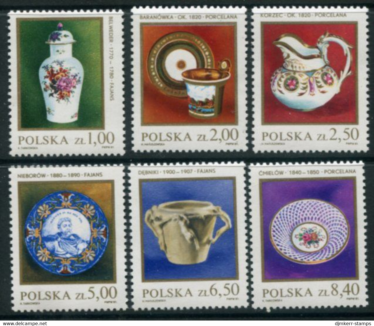 POLAND 1981 Porcelain I MNH / **.  Michel 2739-44 - Ongebruikt