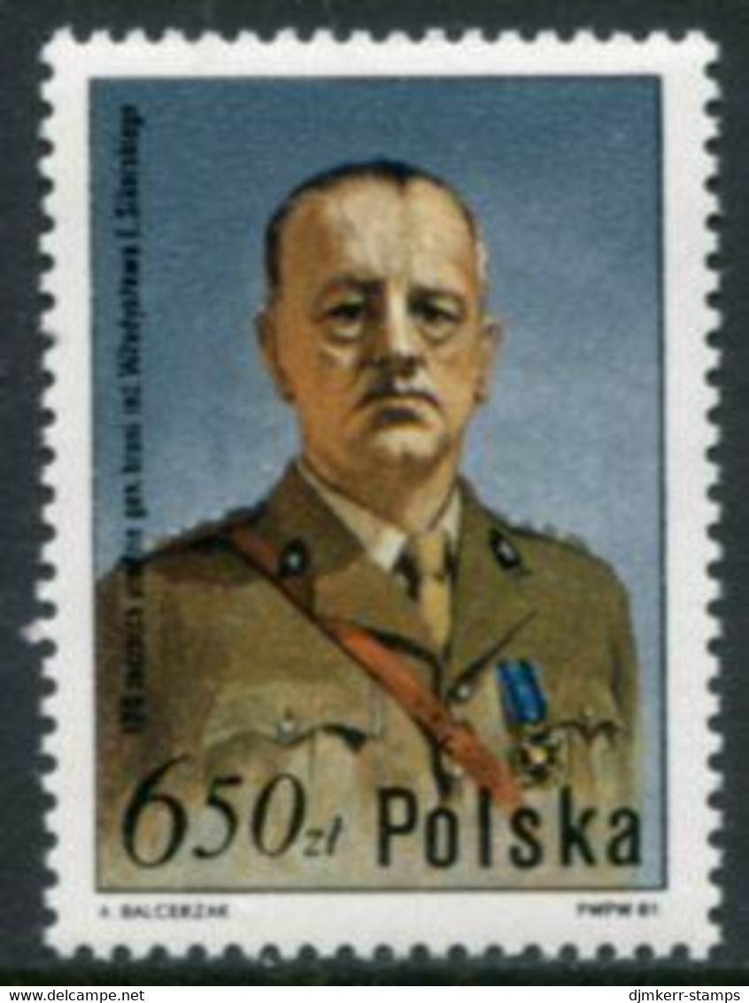 POLAND 1981 Sikorski Centenary.  Michel 2738 - Unused Stamps