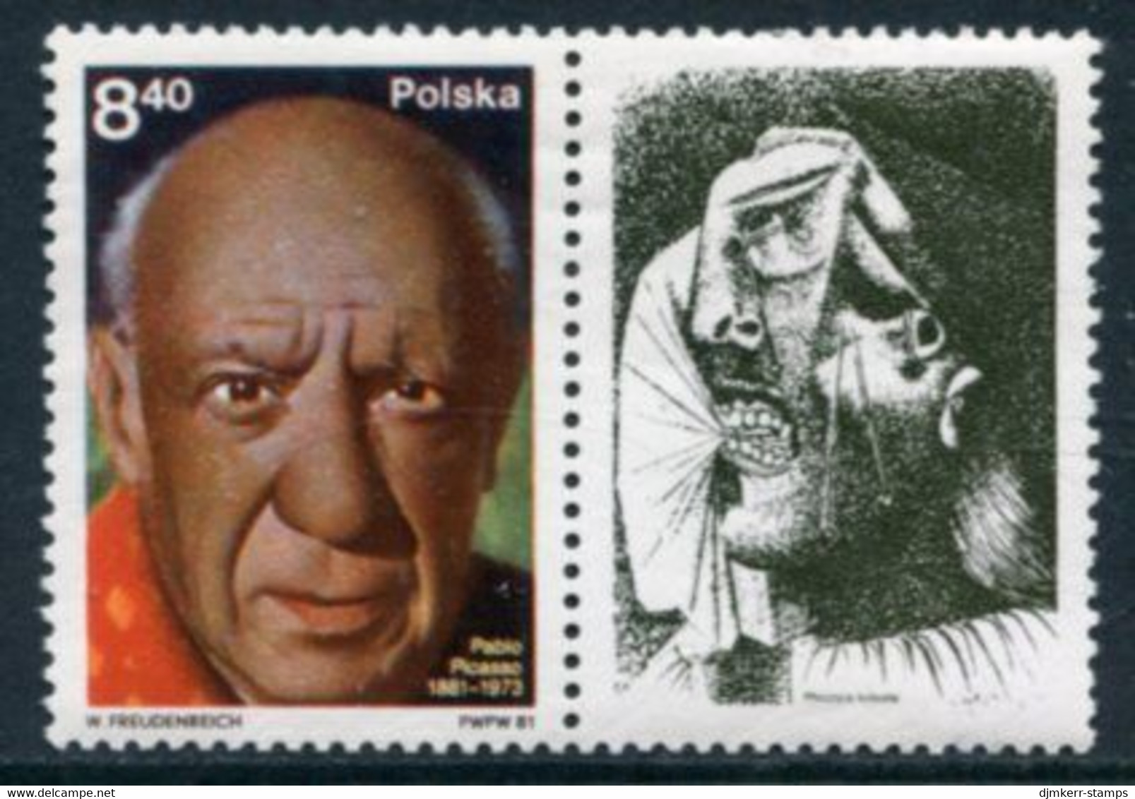 POLAND 1981 Picasso Centenary  MNH / **.  Michel 2728 Zf - Unused Stamps