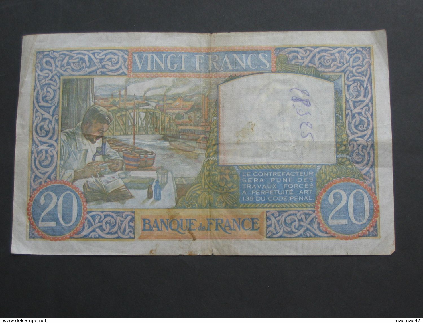 20 Vingt Francs - Science Et Travail - 11=6=1941  **** EN ACHAT IMMEDIAT **** - 20 F 1939-1942 ''Science Et Travail''