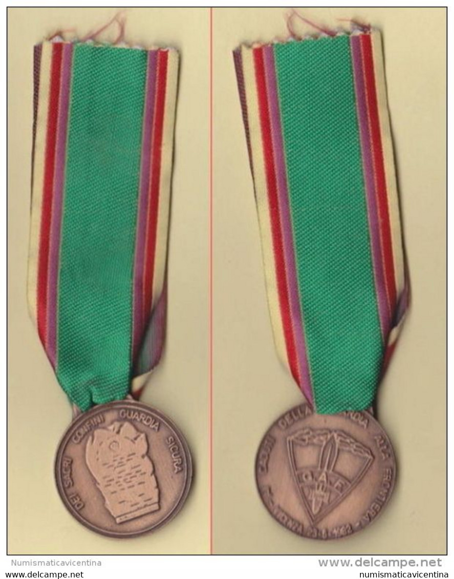 Vicenza GAF Guardia Alla Frontiera 1982 Medaglia Bronzo - Italia