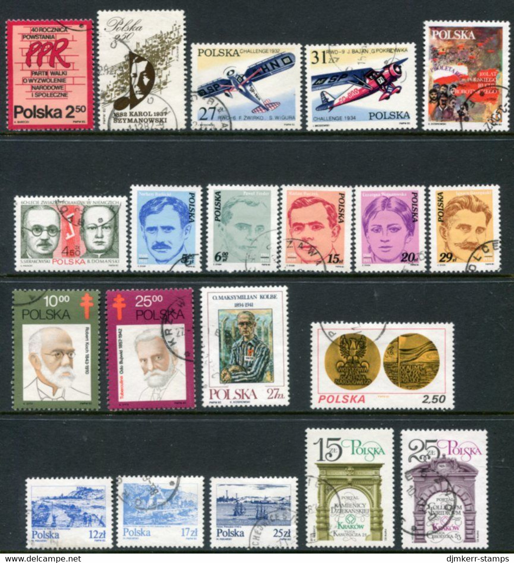 POLAND 1982 Eleven Commemorative Issues Used. - Usados