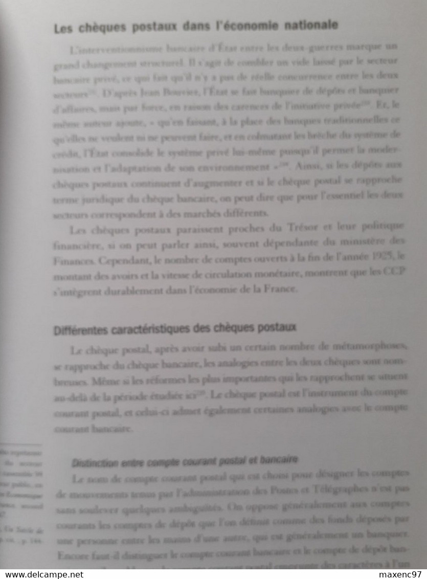 Livre Histoire Des Ccp (chèques Postaux) Au Xx Siècle Les Cahiers Pour L'histoire De La Poste N°7 - Postverwaltungen