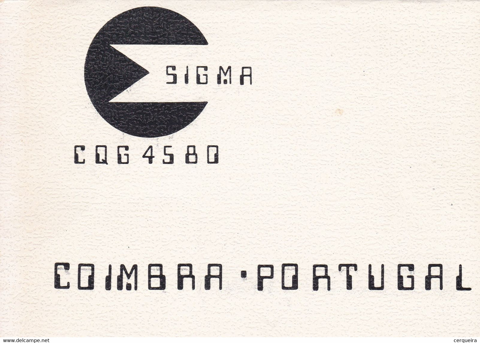 Postal  De Radio -amador- SIGMA-COIMBRA -PORTUGAL - Radio