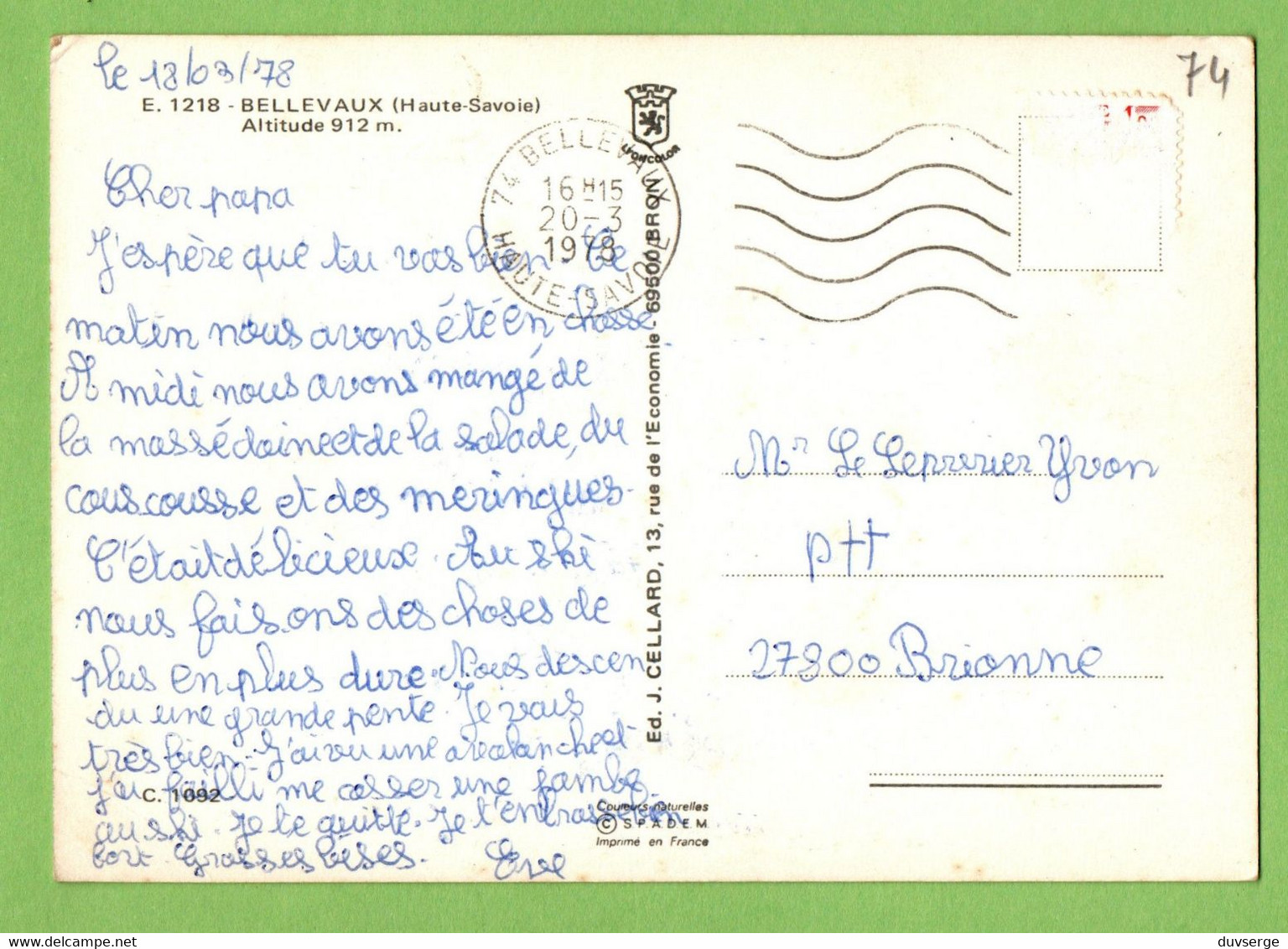 74 Haute Savoie  Bellevaux  Carte Postale Multivues - Bellevaux