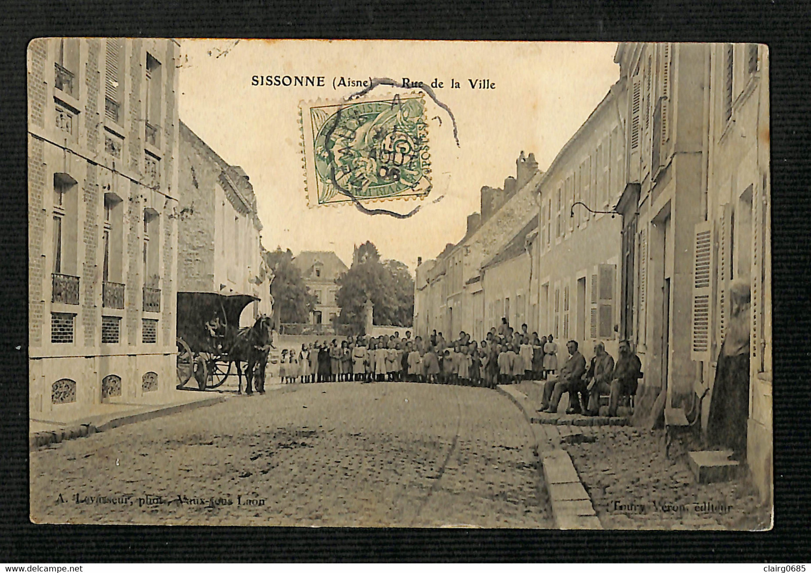 02 - SISSONNE - Rue De La Ville - 1905 - Sissonne