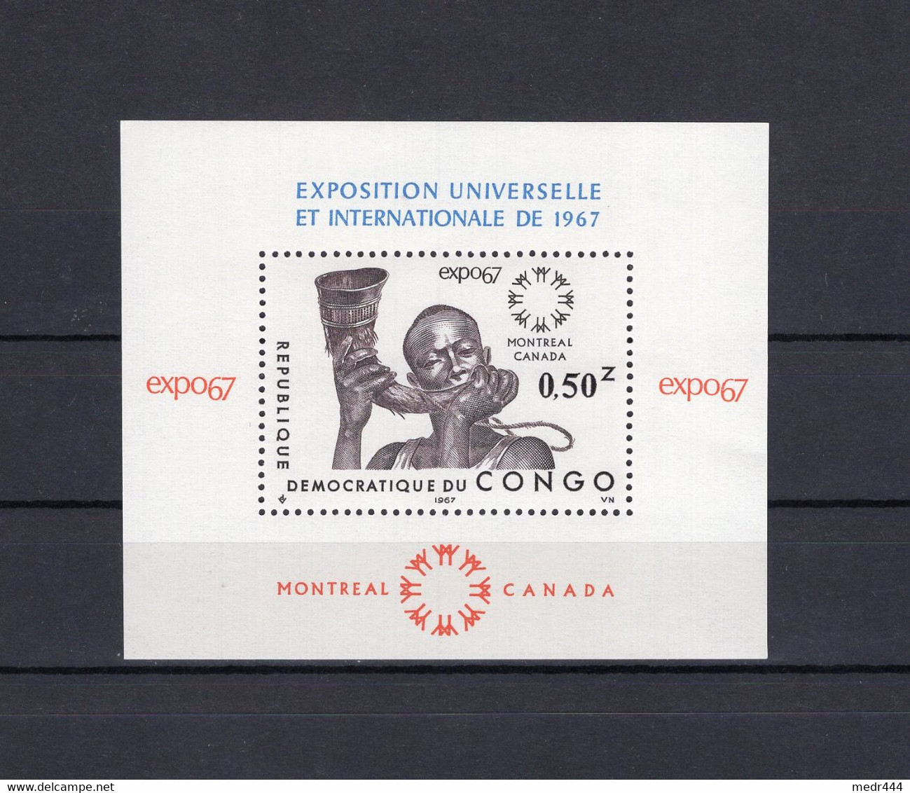 Congo 1967 - International Stamp Fair Exhibition Expo 67 - Minisheet - MNH** - Excellent Quality - Colecciones