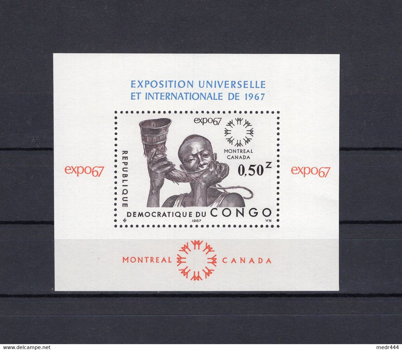 Congo 1967 - International Stamp Fair Exhibition Expo 67 - Minisheet - MNH** - Excellent Quality - Collezioni