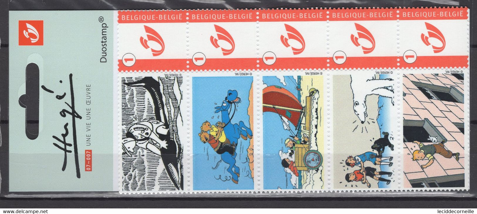 DUOSTAMP BD Tintin Kruifje "Hergé JO ZETTE Et JOCKO" Sous Blister FERME D'ORIGINE Belgique Belgiê ** - Philastrips