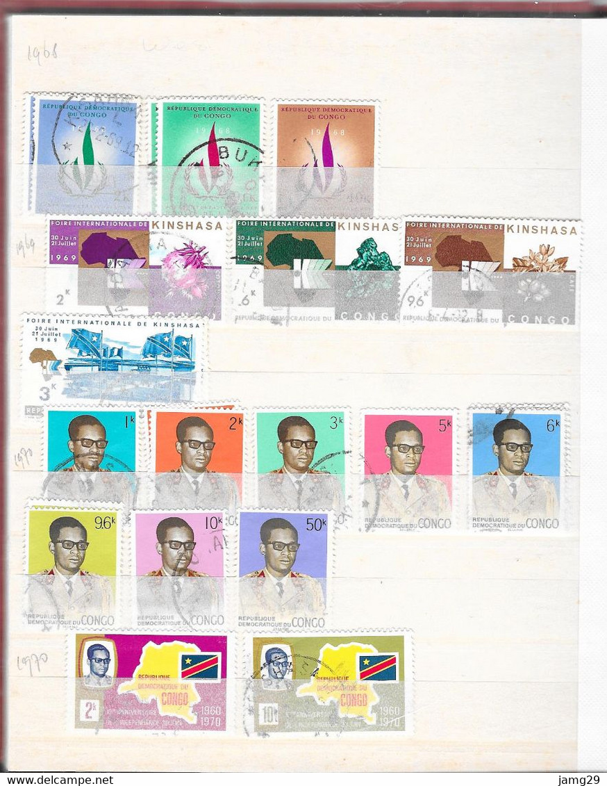 Belgisch Congo, ca. 150 postzegels, 1894 t/m 1971