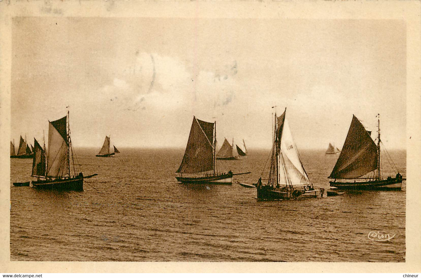 CAP FERRET LES VOILIERS CARTE SEPIA - Sonstige & Ohne Zuordnung