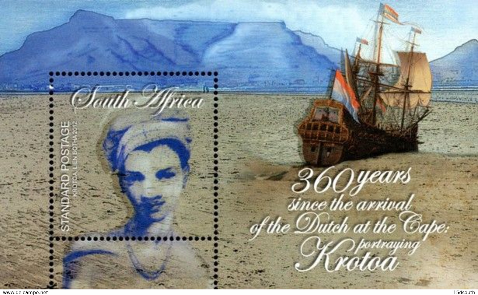 South Africa - 2012 360 Years Arrival Of Dutch In Cape Krotoa MS (**) - Nuevos