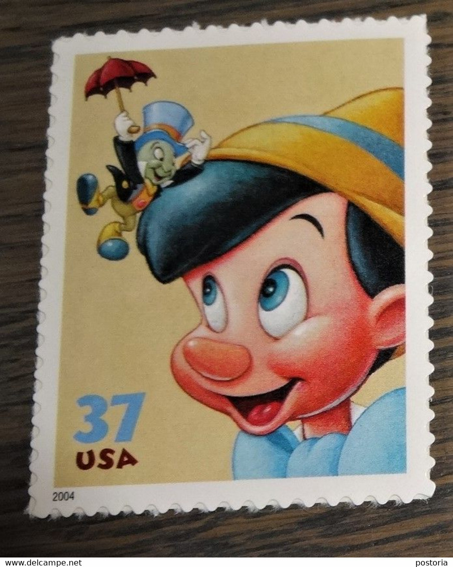 USA - 2004 - Postfris - Scott 3868 - Disney - Vriendschap - Pinokkio En Japie Krekel - Neufs