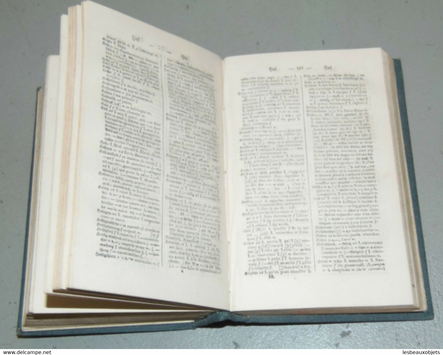 ANCIEN PETIT DICTIONNAIRE de POCHE ALLEMAND Français K.ROTTECK fin XIXe livre ancien collection bibliothèque